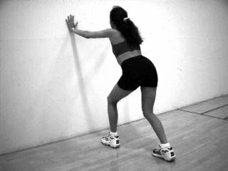 Wall Bent Knee Calf Stretch